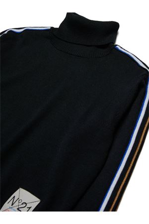 maglione in lana nero N°21 KIDS | N2108IN01220N900